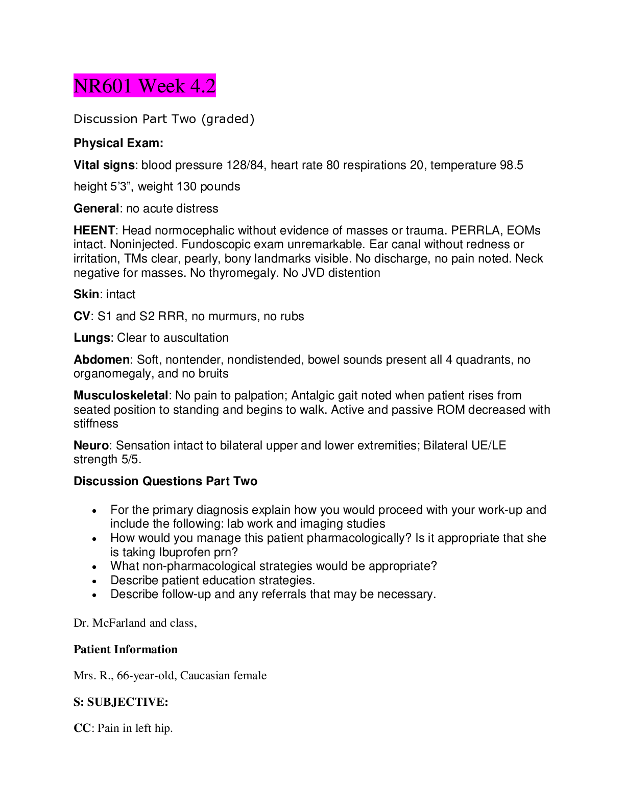 Preview image of NR601 Week 4 PART 2 DISCUSSION (LATEST SOLUTION) document